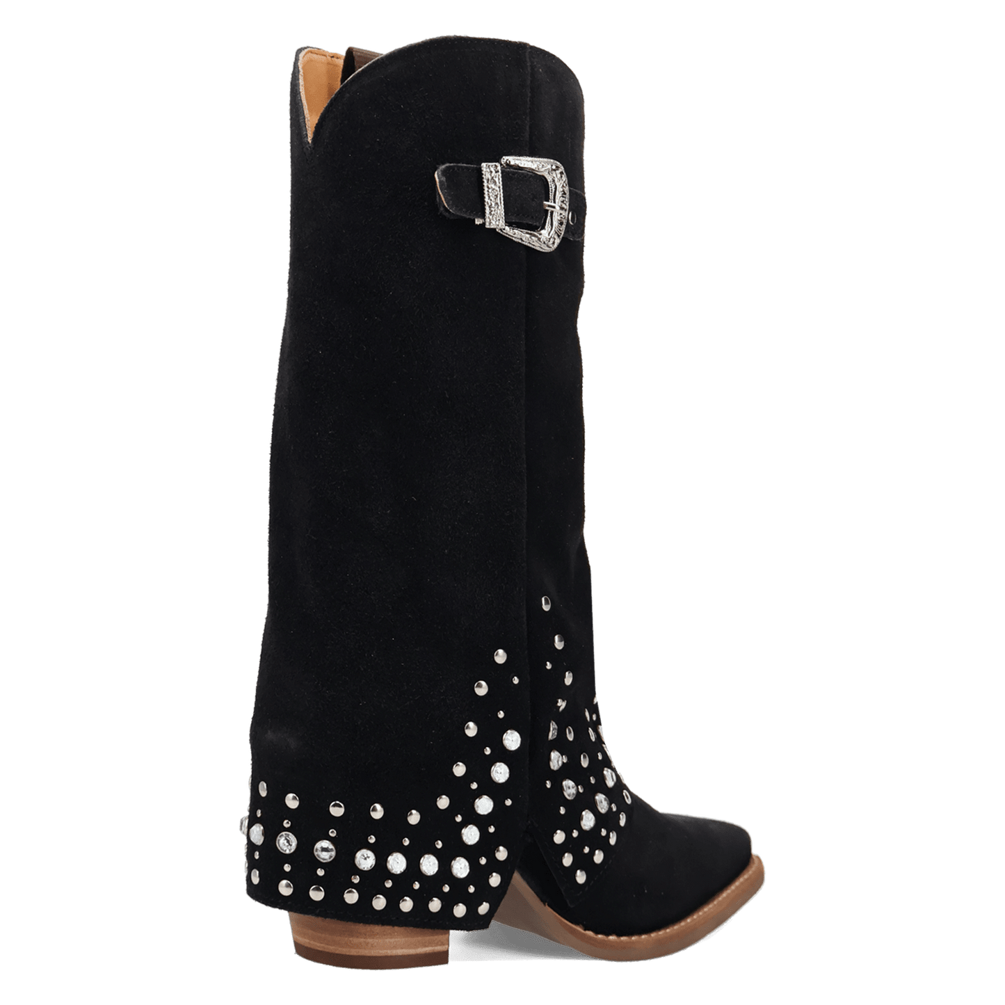 Women's Dingo Howdy Honey Suede Leather Boot - Black - DI2337-BK