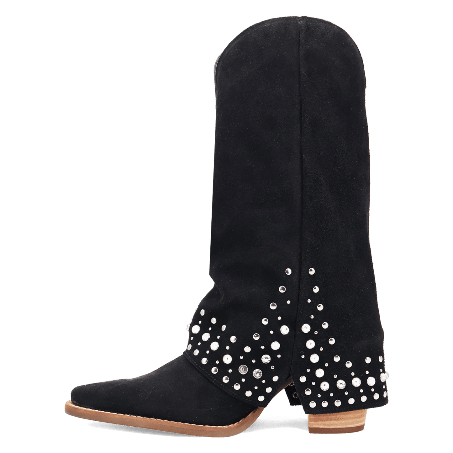 Women's Dingo Howdy Honey Suede Leather Boot - Black - DI2337-BK