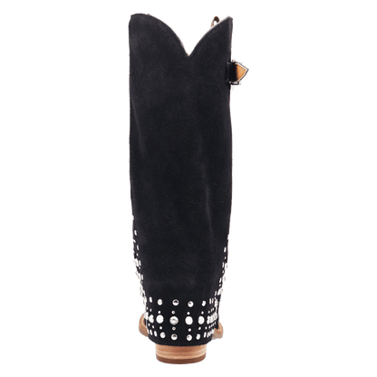 Women's Dingo Howdy Honey Suede Leather Boot - Black - DI2337-BK