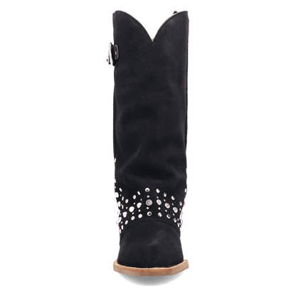 Women's Dingo Howdy Honey Suede Leather Boot - Black - DI2337-BK