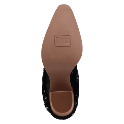 Women's Dingo Howdy Honey Suede Leather Boot - Black - DI2337-BK