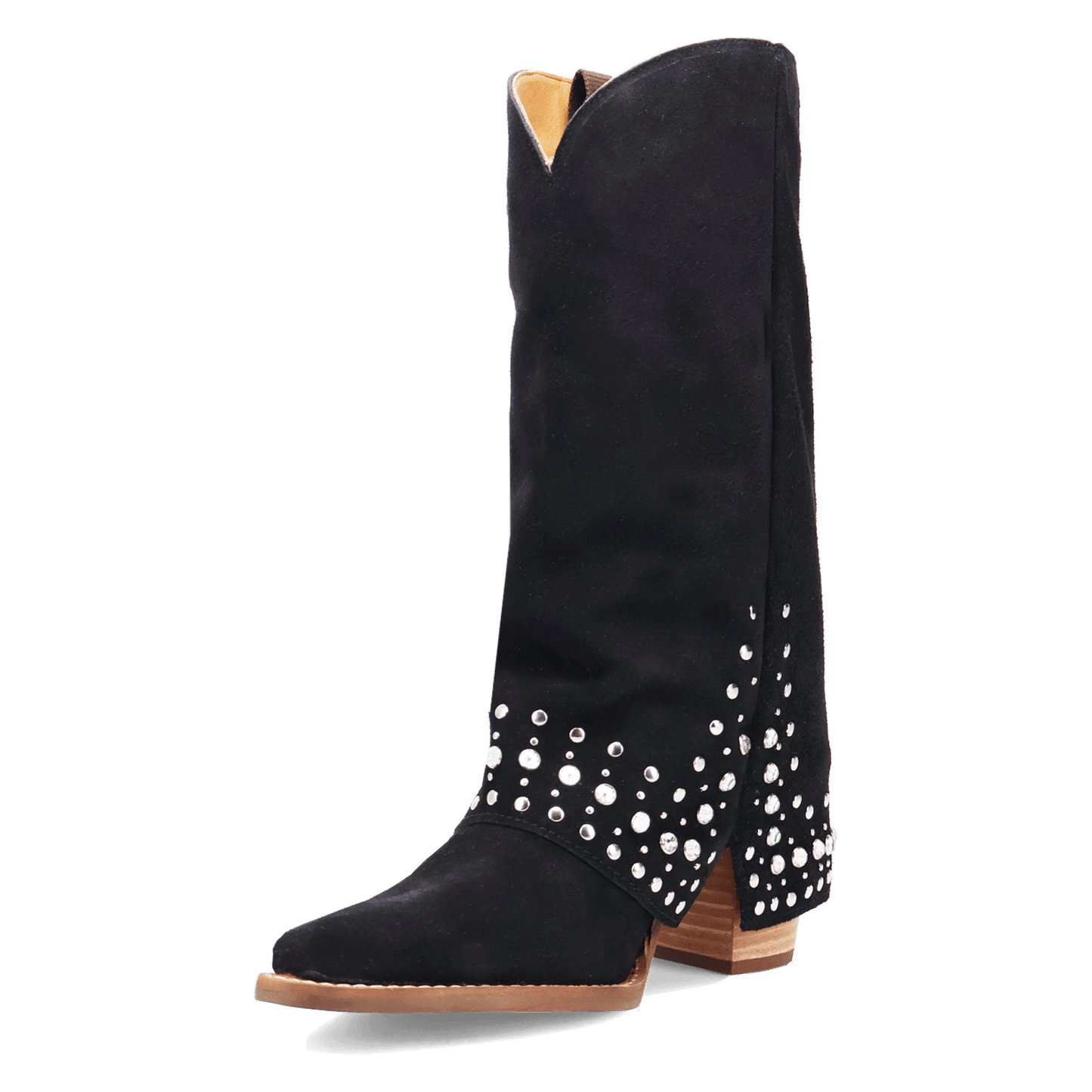 Women's Dingo Howdy Honey Suede Leather Boot - Black - DI2337-BK