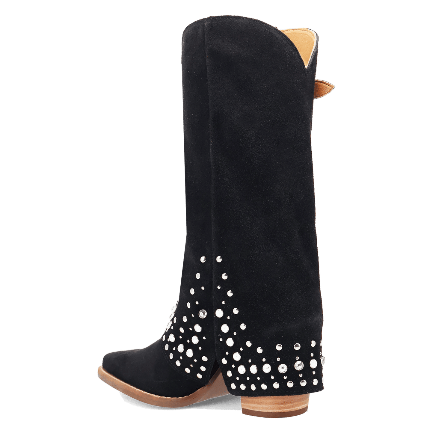 Women's Dingo Howdy Honey Suede Leather Boot - Black - DI2337-BK