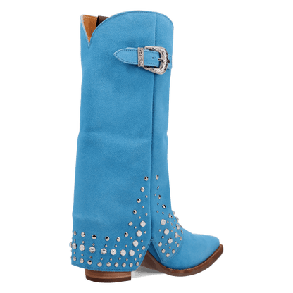 Women's Dingo Howdy Honey Suede Leather Boot - Blue - DI2337-BL