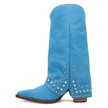 Women's Dingo Howdy Honey Suede Leather Boot - Blue - DI2337-BL