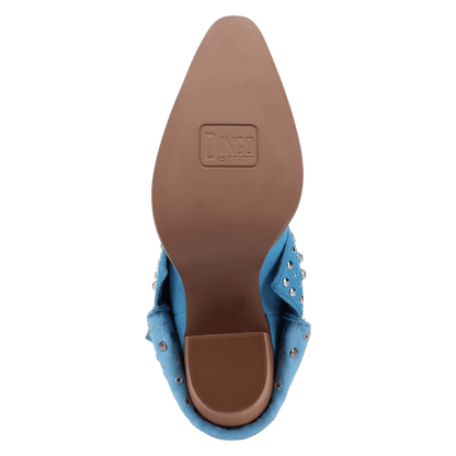 Women's Dingo Howdy Honey Suede Leather Boot - Blue - DI2337-BL