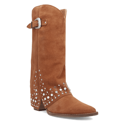 Women's Dingo Howdy Honey Suede Leather Boot - Brown - DI2337-BN