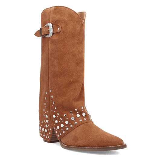 Women's Dingo Howdy Honey Suede Leather Boot - Brown - DI2337-BN