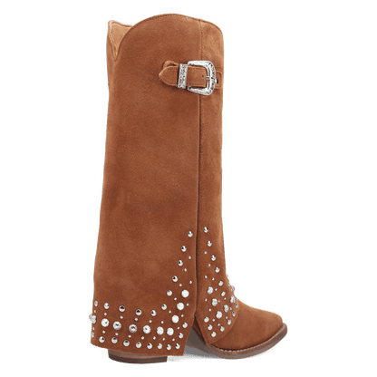 Women's Dingo Howdy Honey Suede Leather Boot - Brown - DI2337-BN