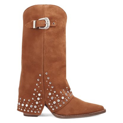 Women's Dingo Howdy Honey Suede Leather Boot - Brown - DI2337-BN