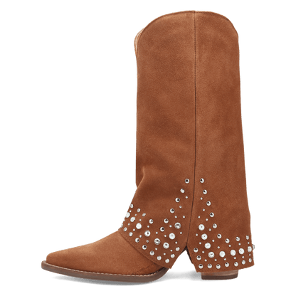 Women's Dingo Howdy Honey Suede Leather Boot - Brown - DI2337-BN