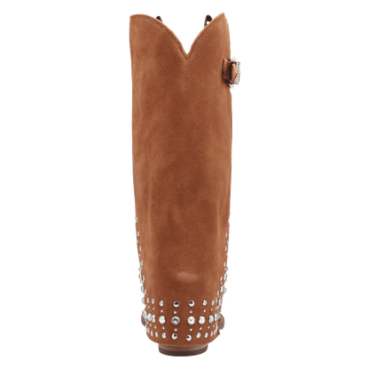 Women's Dingo Howdy Honey Suede Leather Boot - Brown - DI2337-BN