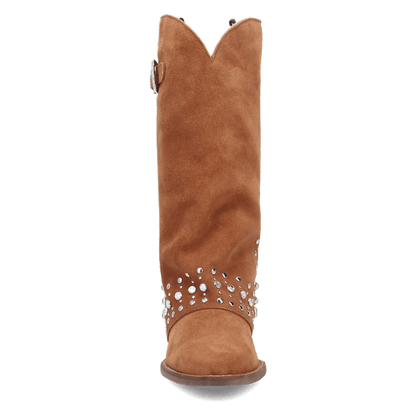 Women's Dingo Howdy Honey Suede Leather Boot - Brown - DI2337-BN
