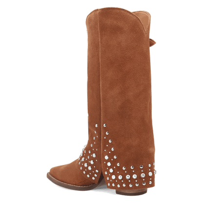 Women's Dingo Howdy Honey Suede Leather Boot - Brown - DI2337-BN