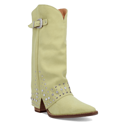 Women's Dingo Howdy Honey Suede Leather Boot - Lime - DI2337-GN7