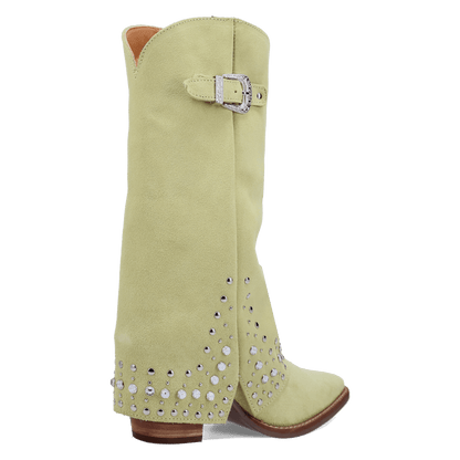 Women's Dingo Howdy Honey Suede Leather Boot - Lime - DI2337-GN7