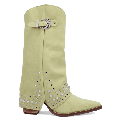 Women's Dingo Howdy Honey Suede Leather Boot - Lime - DI2337-GN7