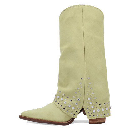 Women's Dingo Howdy Honey Suede Leather Boot - Lime - DI2337-GN7