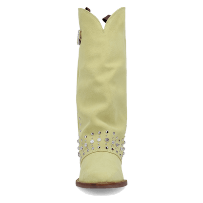 Women's Dingo Howdy Honey Suede Leather Boot - Lime - DI2337-GN7