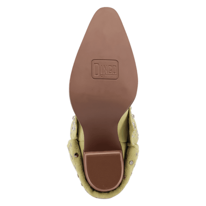 Women's Dingo Howdy Honey Suede Leather Boot - Lime - DI2337-GN7