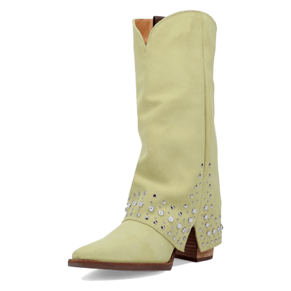 Women's Dingo Howdy Honey Suede Leather Boot - Lime - DI2337-GN7