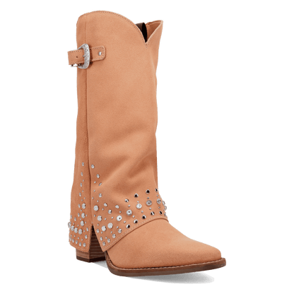 Women's Dingo Howdy Honey Suede Leather Boot - Orange - DI2337-OR