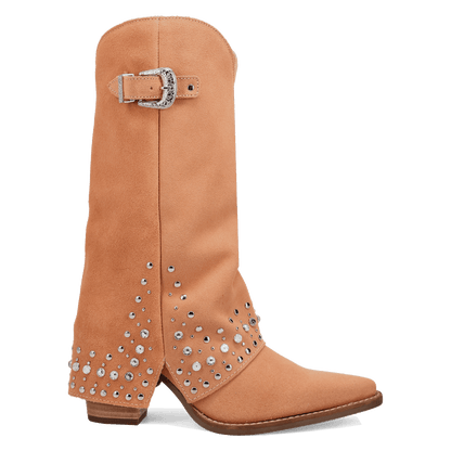Women's Dingo Howdy Honey Suede Leather Boot - Orange - DI2337-OR