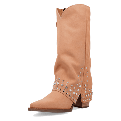 Women's Dingo Howdy Honey Suede Leather Boot - Orange - DI2337-OR