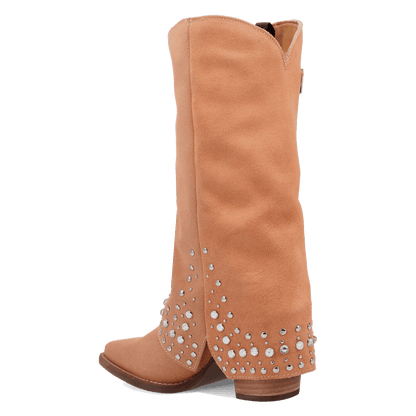 Women's Dingo Howdy Honey Suede Leather Boot - Orange - DI2337-OR