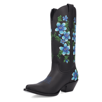 Women's Dingo Posie Leather Boot - Black - DI2344-BK
