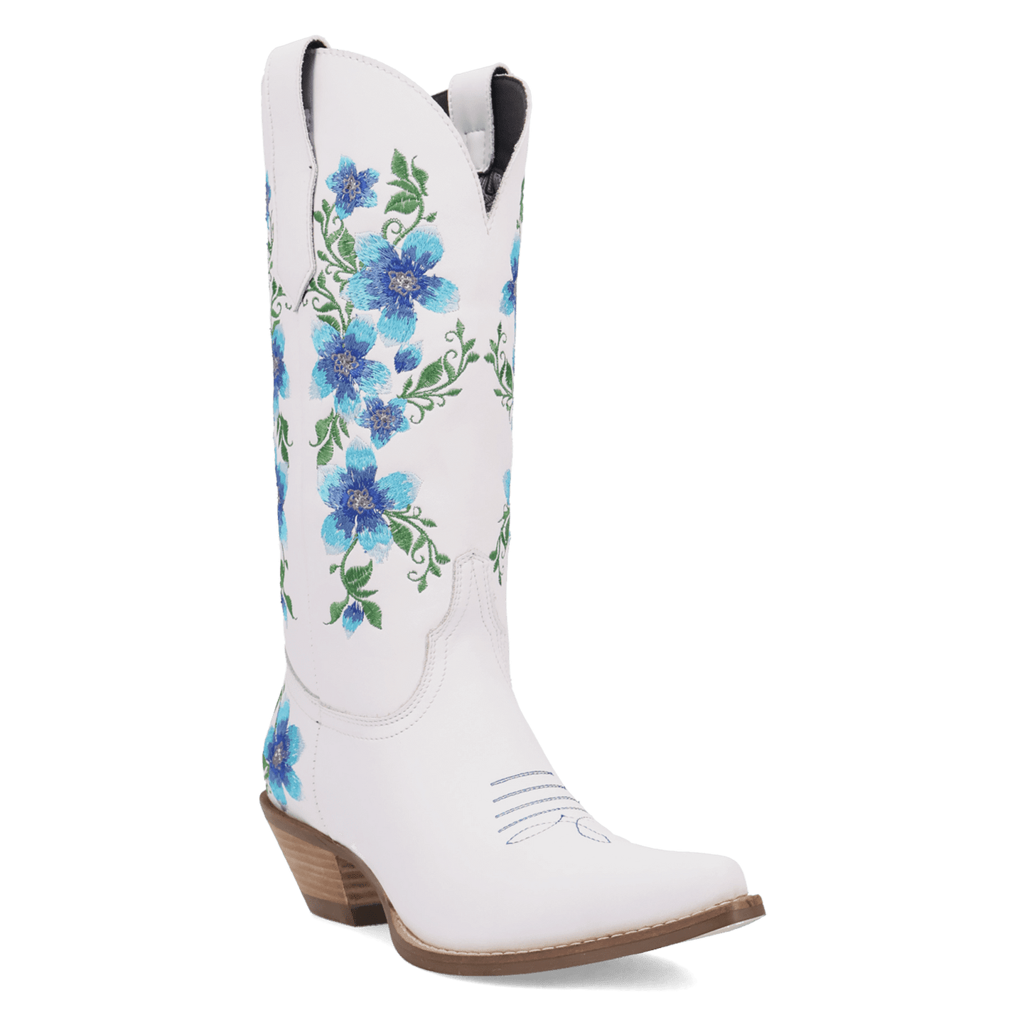 Women's Dingo Posie Leather Boot - White - DI2344-BL