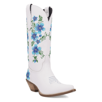 Women's Dingo Posie Leather Boot - White - DI2344-BL