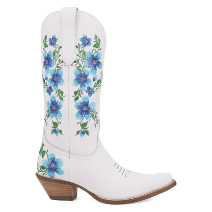 Women's Dingo Posie Leather Boot - White - DI2344-BL