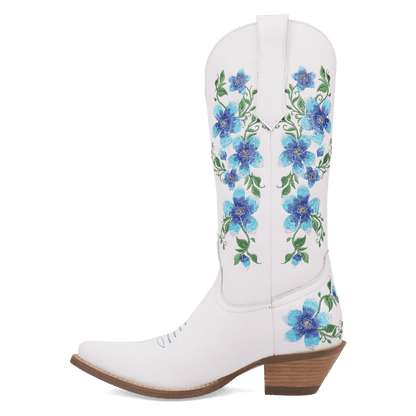 Women's Dingo Posie Leather Boot - White - DI2344-BL
