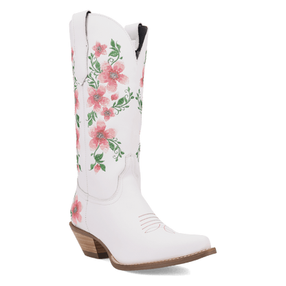 Women's Dingo Posie Leather Boot - White - DI2344-PK