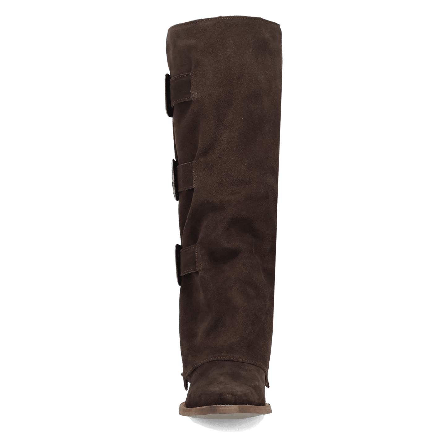 Women's Dingo Buckle Bunny Suede Leather Boot - Brown - DI2345-BN