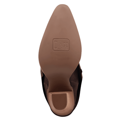 Women's Dingo Buckle Bunny Suede Leather Boot - Brown - DI2345-BN