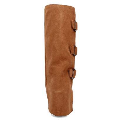 Women's Dingo Buckle Bunny Suede Leather Boot - Camel - DI2345-BG4