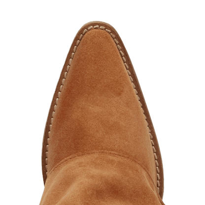 Women's Dingo Buckle Bunny Suede Leather Boot - Camel - DI2345-BG4