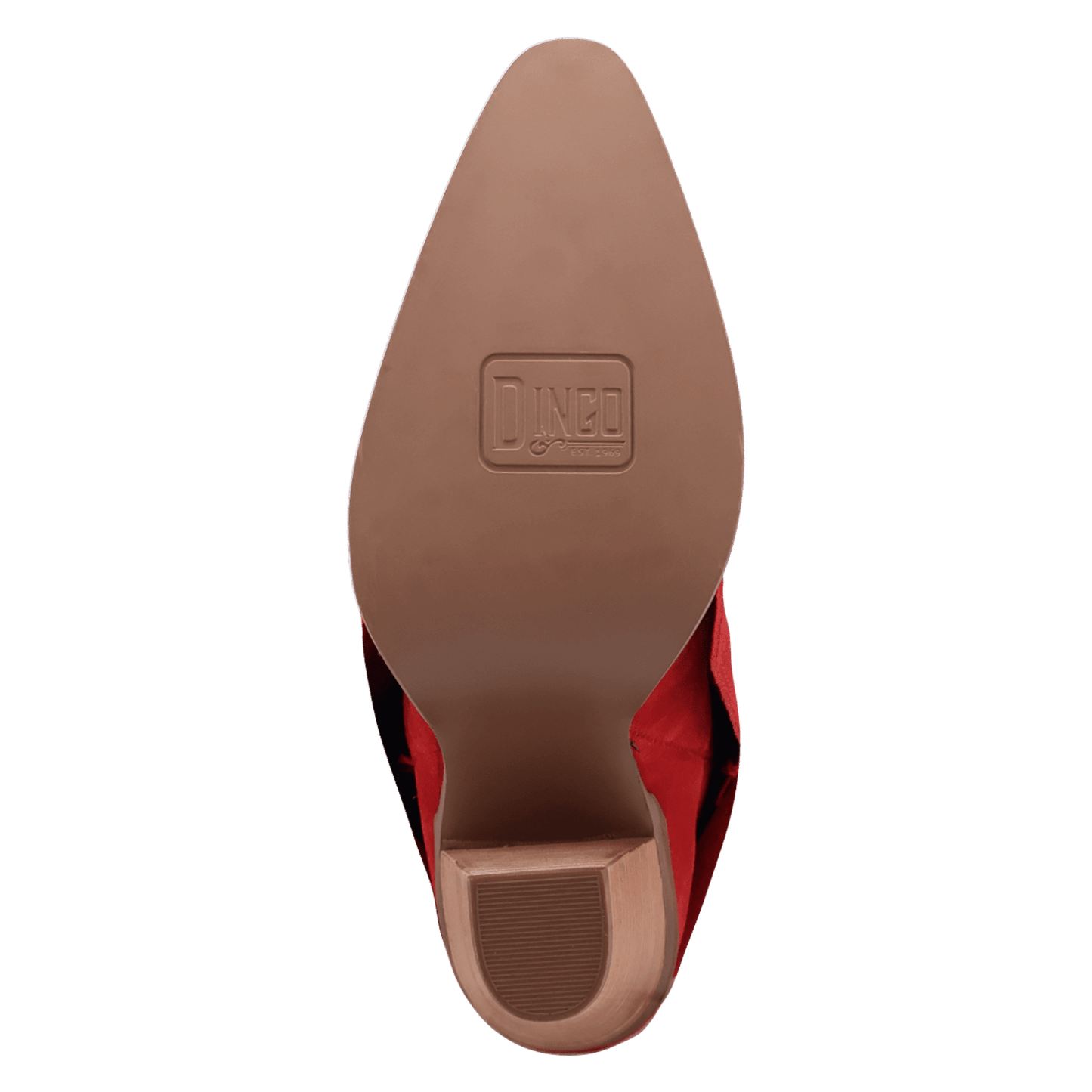 Women's Dingo Buckle Bunny Suede Leather Boot - Red - DI2345-RD