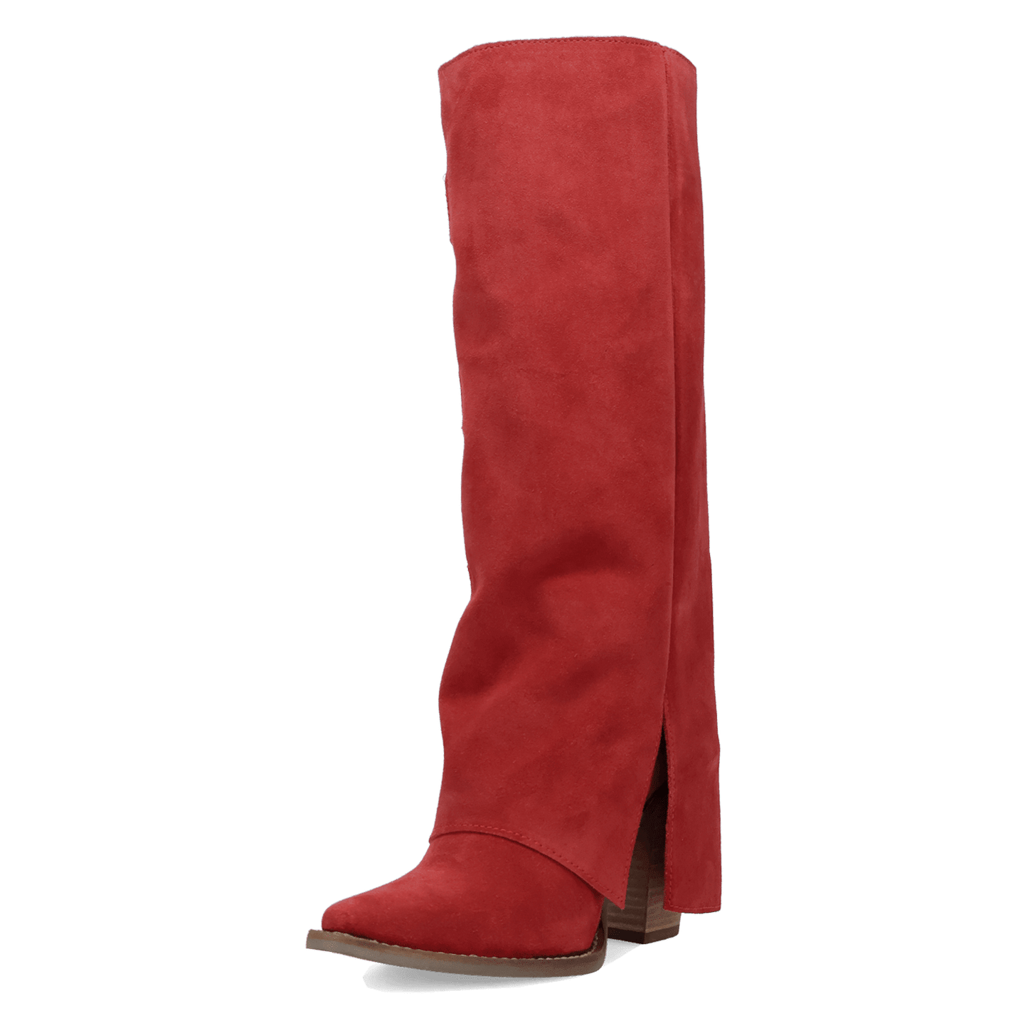 Women's Dingo Buckle Bunny Suede Leather Boot - Red - DI2345-RD
