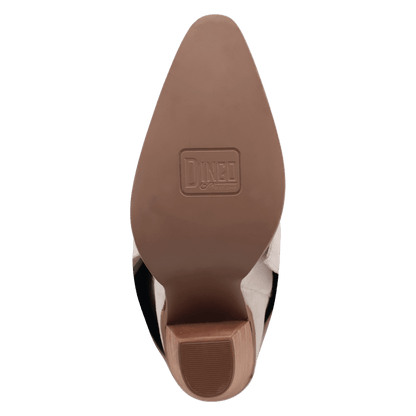 Women's Dingo Buckle Bunny Suede Leather Boot - White - DI2345-WH