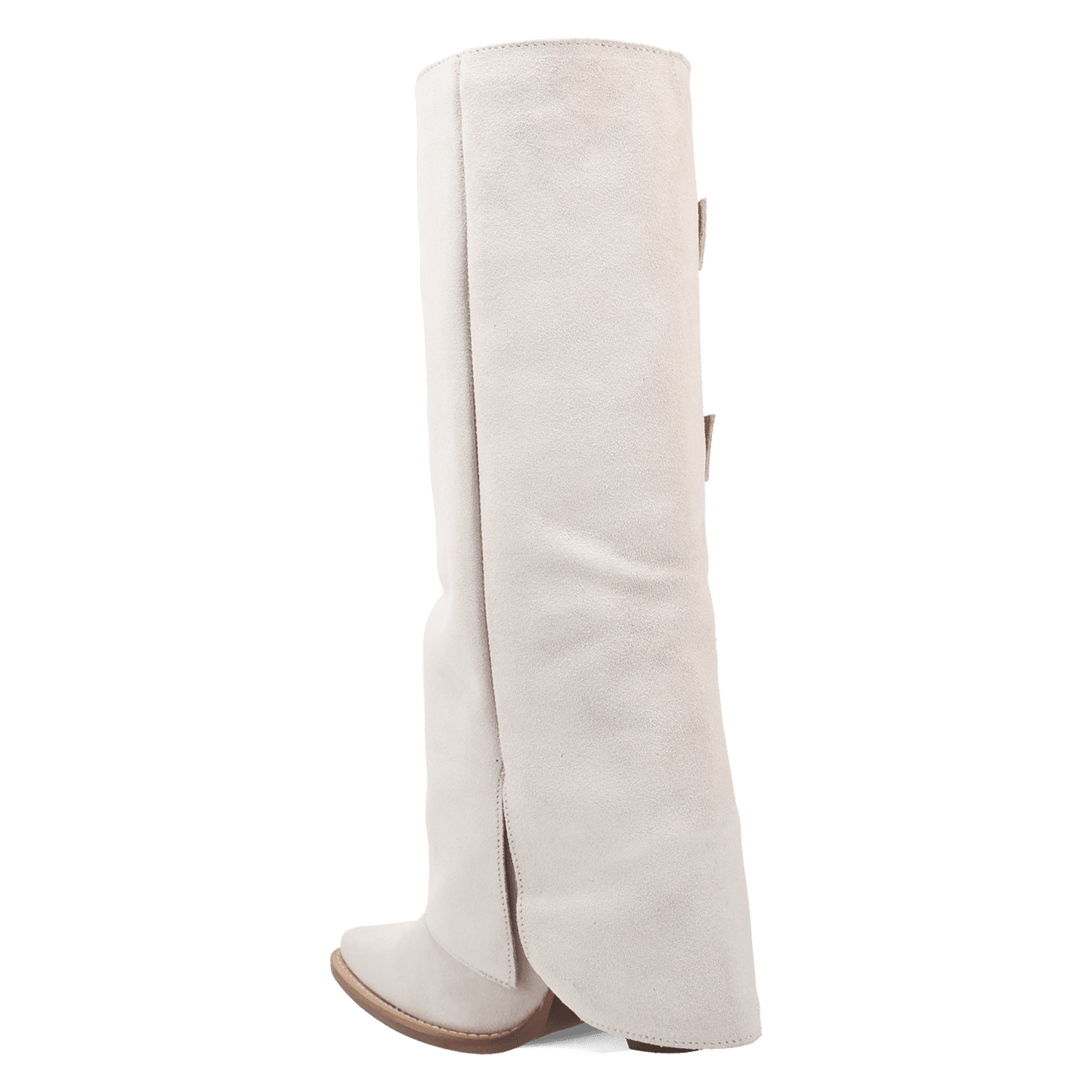 Women's Dingo Buckle Bunny Suede Leather Boot - White - DI2345-WH