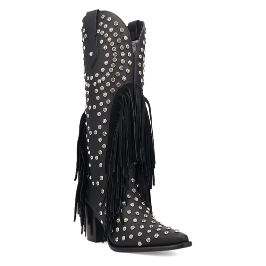 Women's Dingo Show Pony Leather Boot - Black - DI2346-BK