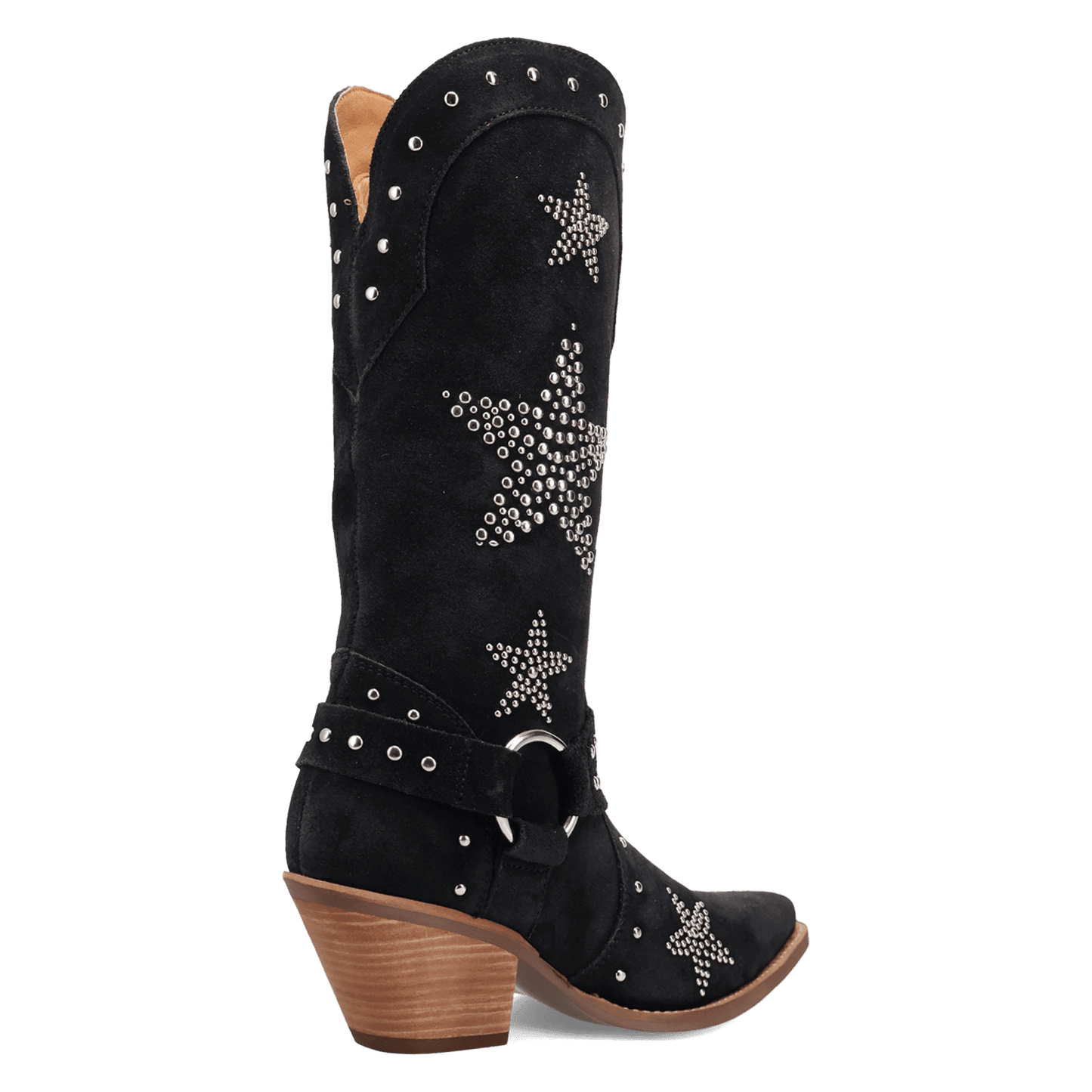 Women's Dingo Lucky Stars Suede Leather Boot - Black - DI2350-BK