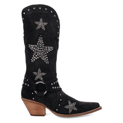 Women's Dingo Lucky Stars Suede Leather Boot - Black - DI2350-BK