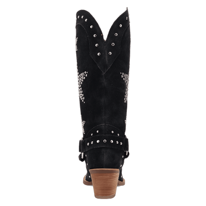 Women's Dingo Lucky Stars Suede Leather Boot - Black - DI2350-BK