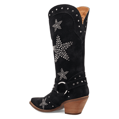 Women's Dingo Lucky Stars Suede Leather Boot - Black - DI2350-BK