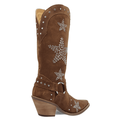 Women's Dingo Lucky Stars Suede Leather Boot - Brown - DI2350-BN