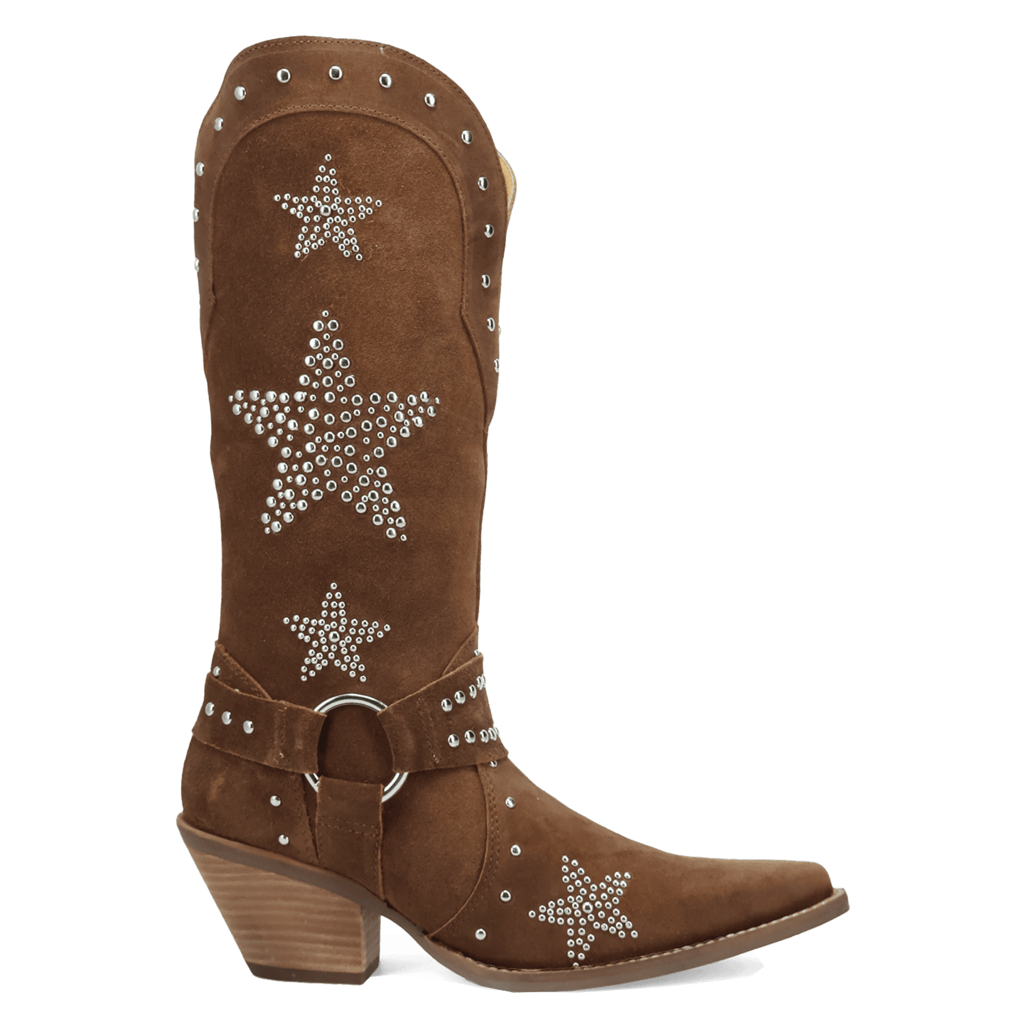 Women's Dingo Lucky Stars Suede Leather Boot - Brown - DI2350-BN